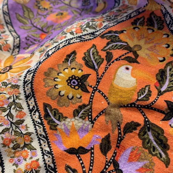 NWT Farm Rio Toscana Pleated Wide-Leg Pants xs,s ,m - Picture 6 of 9